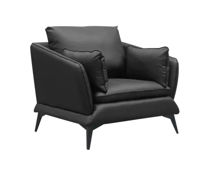 STROMBOLI - 1, křeslo, ekokůže tmavě šedá